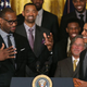 LeBron James at the White House with then President Barack Obama in 2013.